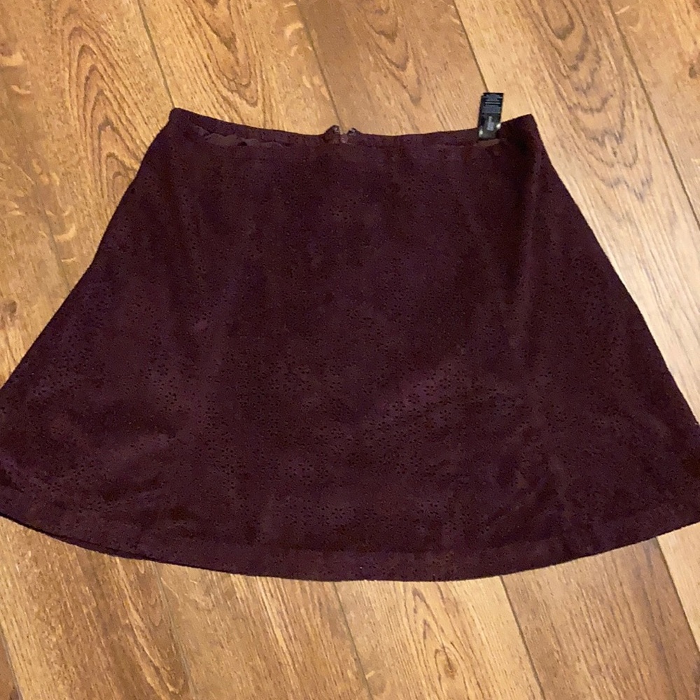 Express velvet skater skirt